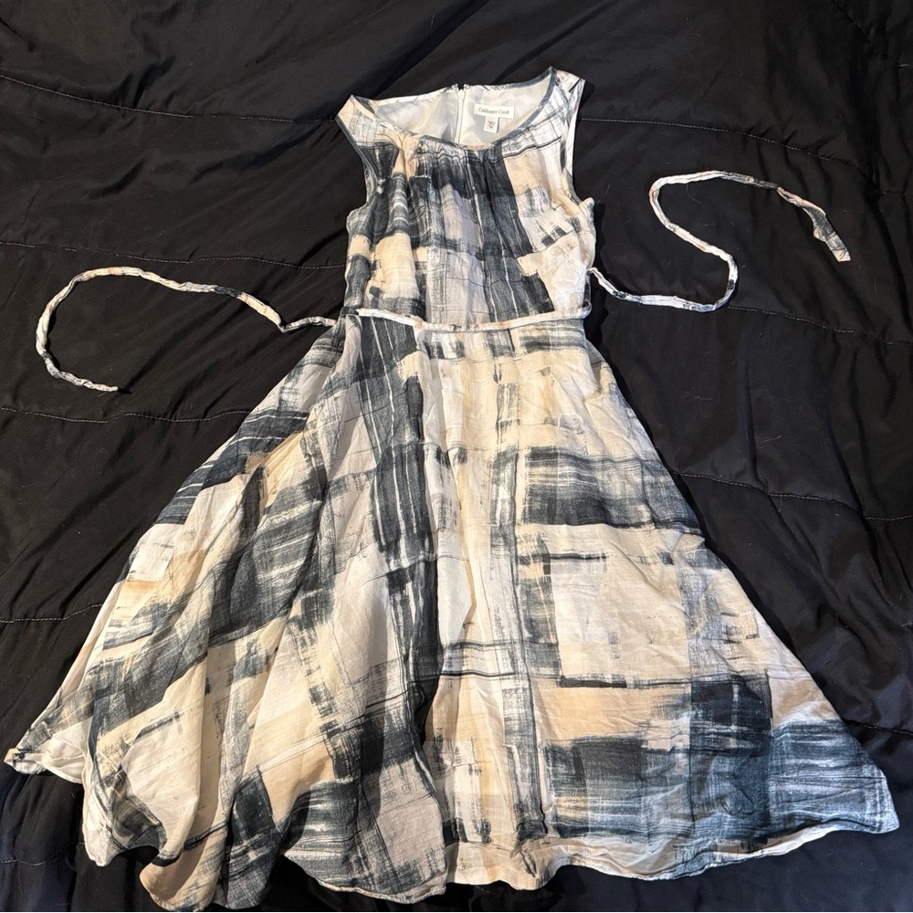 Elegant Abstract Print Dress